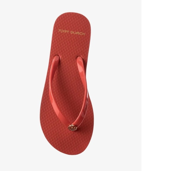 Tory Burch Thin Flip Flop in Poppy Orange - Picture 8 of 8